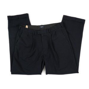 dark navy pleated Individual trouser Fit